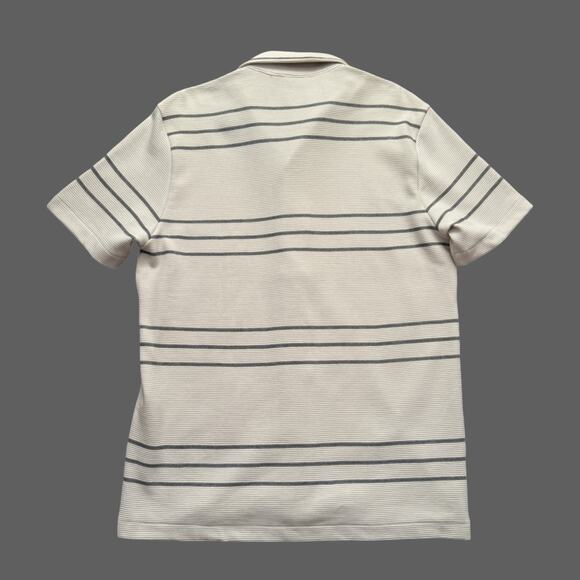 KARL LAGERFELD Men's Knitted Button Front Collared Short Sleeve Shirt Size M NWT - Picture 9 of 10